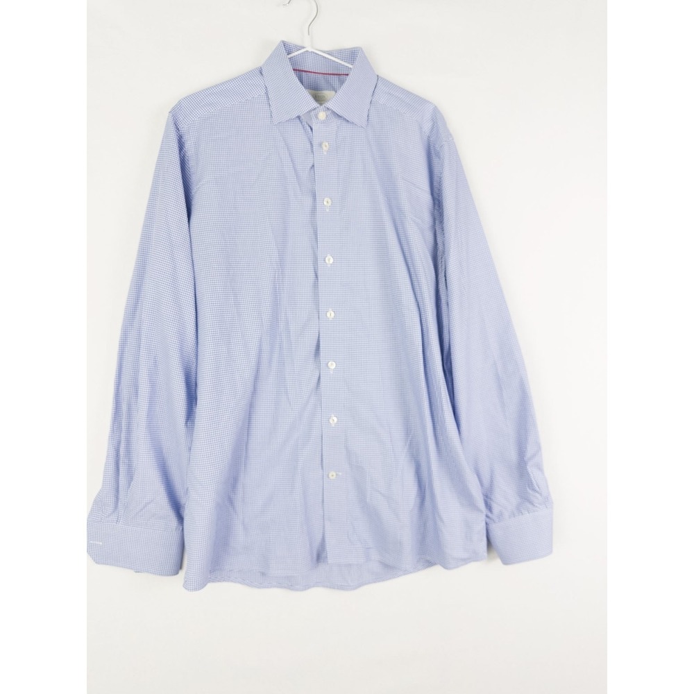 Eton Contemporary‎ Shirt Mens 41 Check Button Up Collared Casual Cotton